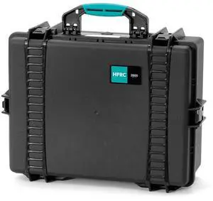 HPRC 2600E Resin Hard Case without Foam, Black with Blue Handle #HPRC2600EMPBLB