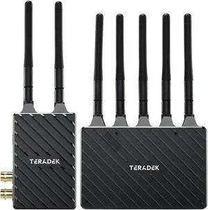 Teradek Bolt 4K LT 1500 3G-SDI/HDMI Wireless Transmitter and Receiver Deluxe Kit, 1500' Range, Gold Mount