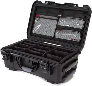 Nanuk Wheeled Series 935 Hard Case with Lid Organizer and Padded Dividers, Black