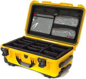 Nanuk Wheeled Series 935 Hard Case with Lid Organizer & Padded Dividers, Yellow
