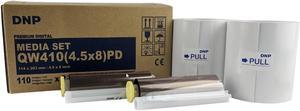 DNP Premium Digital Media for QW410 Printer, 4.5x8" Roll 110 Print/Roll, 2 Rolls