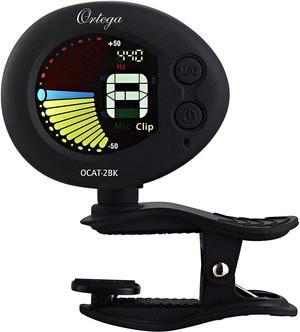 Ortega Guitars Clip-On Headstock Tuner/Metronome, Mic & Vibration Sensor, Black