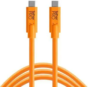 Tether Tools TetherPro USB-C to USB-C Cable, 15', Orange #CUC15-ORG