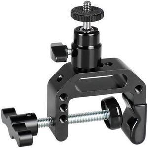 CAMVATE C Clamp with Mini Ball Head Mount, Black Locking Knob, 4 Lbs Capacity