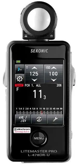 Sekonic LiteMaster Pro L-478DR-U-EL Series Light Meter for Elinchrom EL Skyport