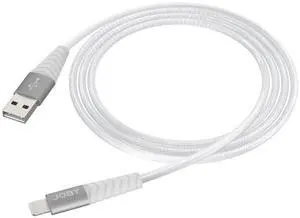 joby 3.9' high speed mfi certified charge and sync lightning cable, white