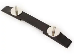 Gretsch Ebony Wooden Bridge Base with Nickel Plated Parts for Arch Top Guitars
