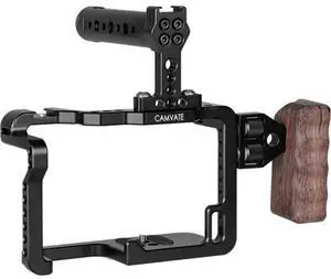 CAMVATE Cage Kit with Handles & Shoe Mounts for Panasonic LUMIX GH5 #C1909