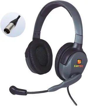 Eartec Max 4G Double-Ear Headset with Mic and 5-Pin XLR Male Connector #MXD5XLRM