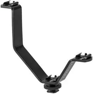 Flashpoint Triple Shoe Mount V-Bracket For DSLR Camera Video Lights, Monitors or Microphones