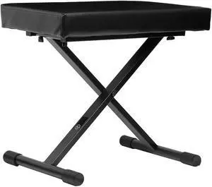 H&A X-Style Piano Bench, Large, Black