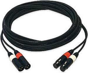 Whirlwind MK4PP 15' Siamese Stereo 2 XLR Female to 2 XLR Male Mic Cable #MK4PP15