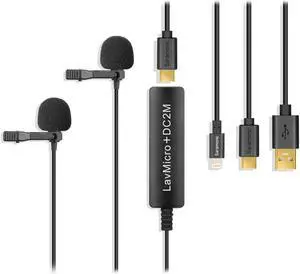Saramonic LavMicro+DC2M Dual-Head Omnidirectional Lavalier Microphone