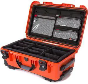 Nanuk Wheeled Series 935 Hard Case with Lid Organizer & Padded Dividers, Orange