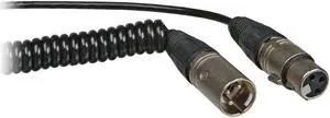 K-Tek 6" XLR Male to XLR Female Coiled Microphone Cable for Boom Poles #K6NN