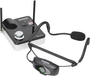Samson AirLine 99m Micro UHF Fitness Headset System, Band D: 542 to 566MHz