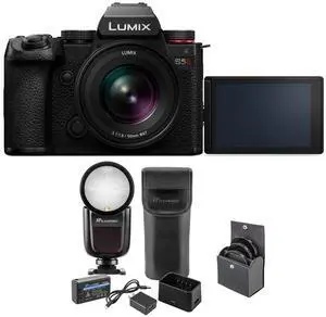 Panasonic LUMIX S5 II Camera w/ Lumix S 20-60mm f/3.5-5.6 Lens, Flash Kit