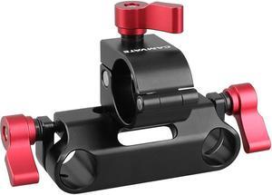 CAMVATE 25mm Rod Clamp with Ball Head Monitor Mount, Black Knob #C1165