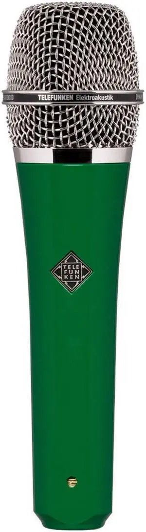 Telefunken M80 Custom Handheld Supercardioid Dynamic Vocal Microphone, Green Body with Chrome Grille