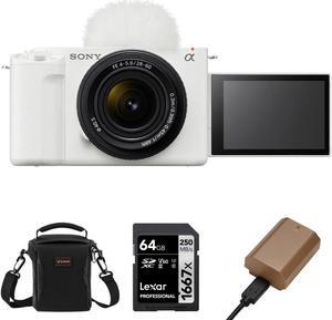 Sony ZV-E1 Camera, White with FE 28-60mm f/4-5.6 Lens, Bundle w/Included Value
