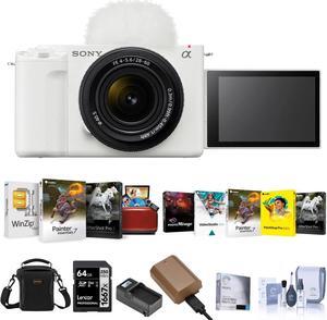 Sony ZV-E1 Camera, White with FE 28-60mm f/4-5.6 Lens, Battery and Smart Charger
