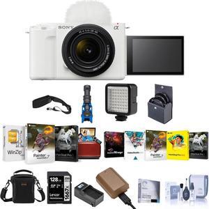 Sony ZV-E1 Camera, White with FE 28-60mm f/4-5.6 Lens, Battery and Shotgun Mic