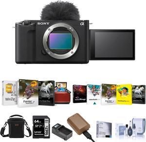 Sony ZV-E1 Mirrorless Camera Body, Black with Battery, 64GB Card & Software Kit