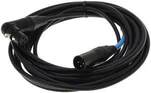 Cable Techniques Microphone Cable XLR-3 Female Right Angle to XLR-3 Male, 20'