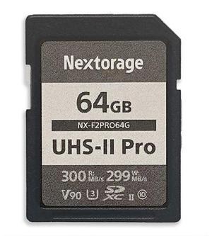 Nextorage NX-F2PRO Series SDXC UHS-II V90 Memory Card #NX-F2PROG