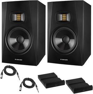Adam Audio 2x Professional T7V Active Monitor with Isolation Pads & Cables