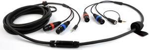 Remote Audio 20' ENG Breakaway Assembly, STD XLR Mixer End to STDCamera End
