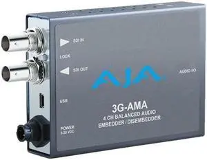 AJA 3G-SDI 4-Channel Analog Balanced Audio Embedder/Disembedder Mini-Converter