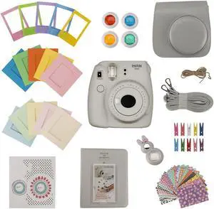 Slinger FujiFilm Instax Mini 9 Accessory Kit - Smoky White (Camera Not Included)