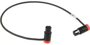Rycote Cable Techniques 12" Low-Profile TA3F to TA5F Adapter Cable, Red Caps