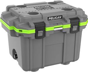Pelican 30QT Elite Cooler, Hand Carry, Dark Gray/Green #30Q-1-DKGRYEGRN