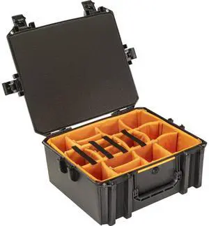 Pelican Vault V600 Large Equipment Case with Lid Foam and Dividers, Black