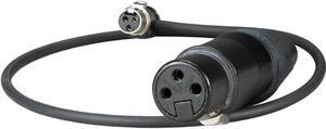 Ambient Recording 15.7" 3-Pin XLR Female to Short Right Angle Cable, Left Exit