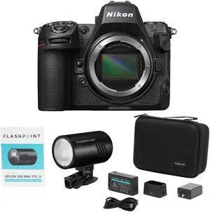 Nikon Z8 Mirrorless Camera, Bundle with XPLOR 100 Pro TTL R2 Monolight #1695 BK