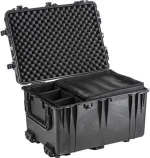 Pelican 1660 Watertight Wheeled Hard Case with Dividers - Black #1660-024-110
