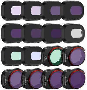 Freewell Mega Filter Kit with ND, ND/PL, CPL and UV Filters for DJI Mini 4 Pro Drone, 16-Pack