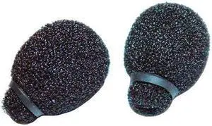 Rycote 105504 Lavalier Mic Foam with Collar, 2Pk, Black #RYC105504