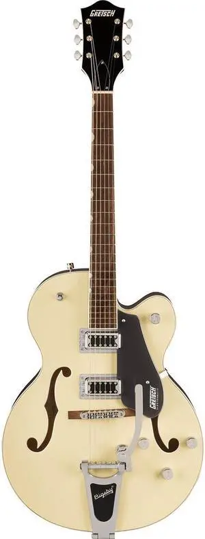 Gretsch Gretsch G5420T Electromatic Classic Hollow Body Single-Cut with Bigsby Electric Guitar, Laurel Fingerboard, TwoTone Vintage White/London Grey