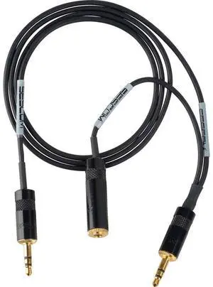 Sescom 3' Blackmagic Pocket Camera to Audio Recorder Cable with Headphone Tap