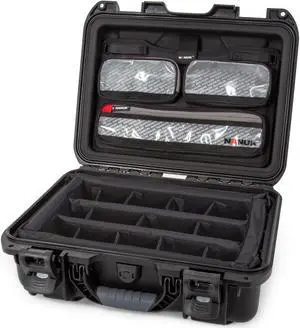 Nanuk 920 Waterproof Hard Case with Lid Organizer and Padded Dividers, Black