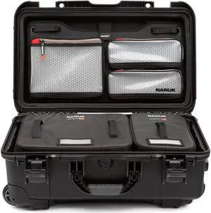 Nanuk Media Series 935 Wheeled Waterproof Hard Case with N-Cubik 13S, 13M Inserts and Lid Organizer, Black