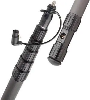 K-Tek KP12CCR 12' KlassicPro Graphite Boompole with XLR Coiled Cable & Side Exit