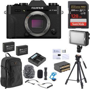 Fujifilm X-T30 II Mirrorless Camera, Black, Bundle with Accessories Kit