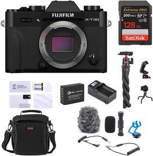 Fujifilm X-T30 II Mirrorless Camera, Black, Bundle with Essentials Kit