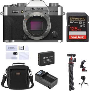 Fujifilm X-T30 II Mirrorless Camera, Silver, Bundle with Essentials Kit
