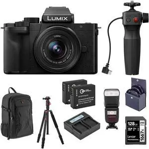Panasonic LUMIX DC-G100D Camera w/12-32mm Lens & Tripod Grip with Complete Kit
